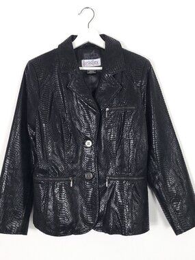 Genuine Leather Embossed Jacket